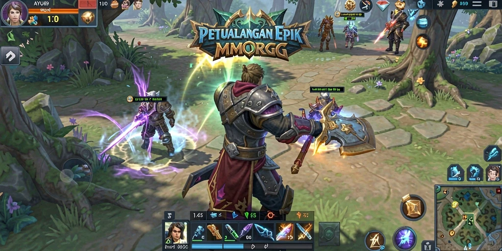 Tampilan menarik dari gameplay AYU89, menampilkan aksi seru dalam dunia MMORPG.