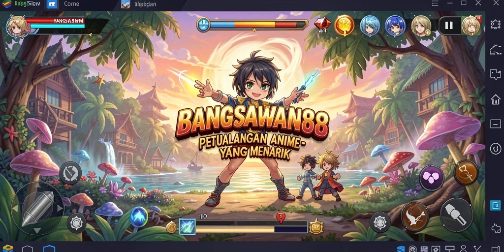 Tampilan gameplay BANGSAWAN88 dengan karakter Anime yang menarik.