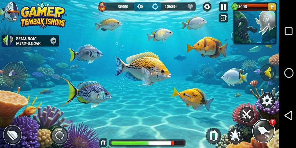 Tangkapan layar GAMERP menampilkan suasana seru permainan Tembak Ikan.