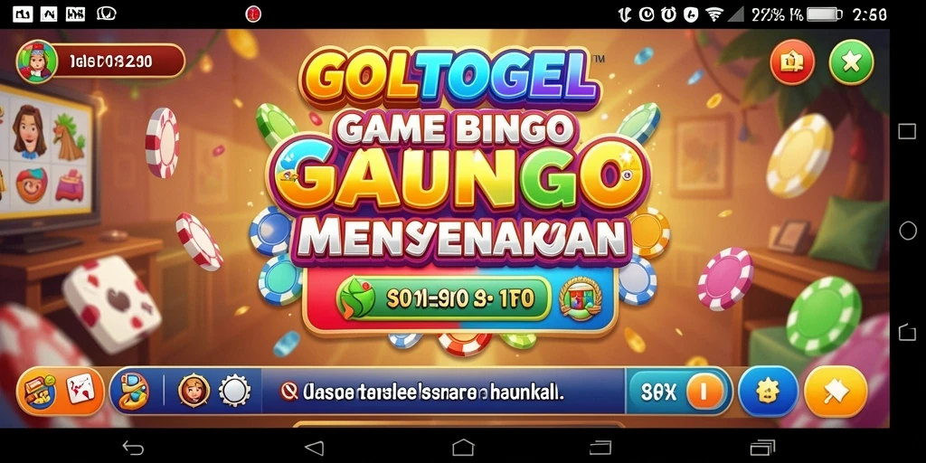 Tampilan gameplay seru GOLTOGEL dengan suasana Bingo yang mendebarkan.