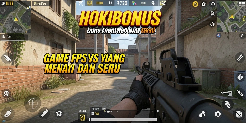 Screenshot HOKIBONUS menampilkan intensitas gameplay FPS yang seru.