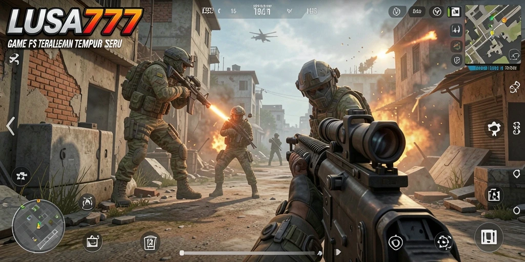 Tampilan gameplay <strong>LUSA777</strong> yang mendebarkan dan penuh aksi.