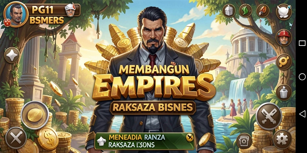 Screenshot PG11 menampilkan momen seru membangun bisnis Tycoon.