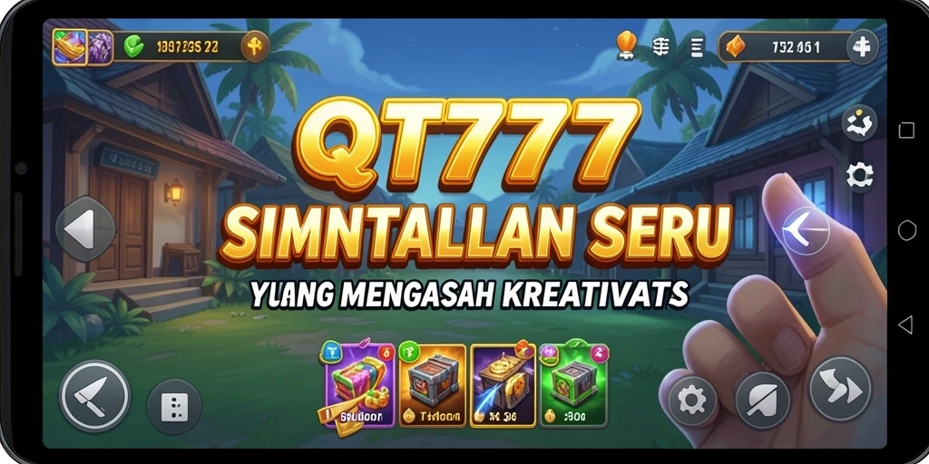 Tangkapan layar QT777 menunjukkan momen gameplay yang mendebarkan dan interaktif.