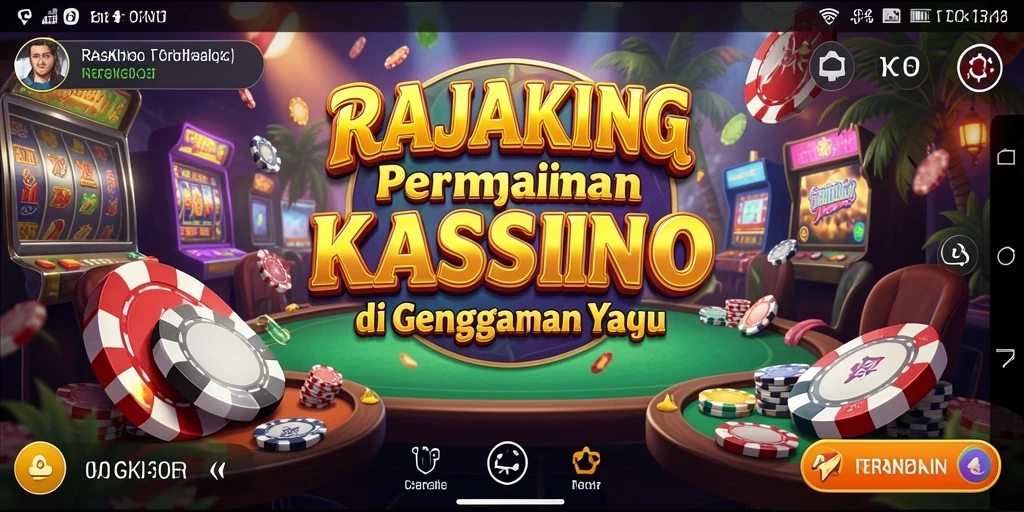 Tampilan gameplay RAJAKING yang menarik dengan suasana kasino nyata.