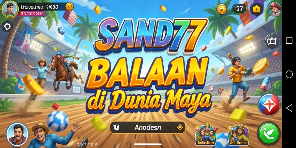 Screenshot SAND77 menunjukkan momen balapan mendebarkan di trek.