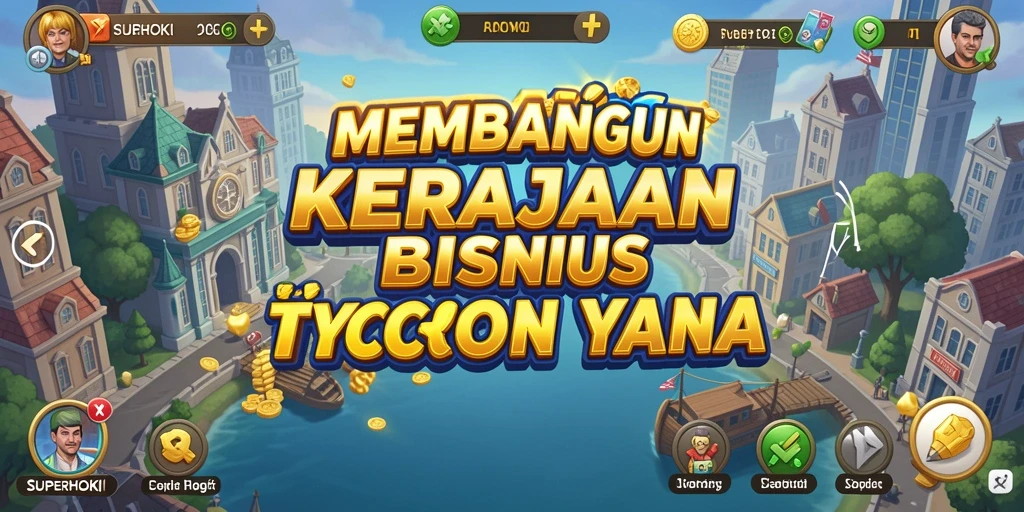 Screenshot gameplay SUPERHOKI menampilkan manajemen bisnis yang menarik.
