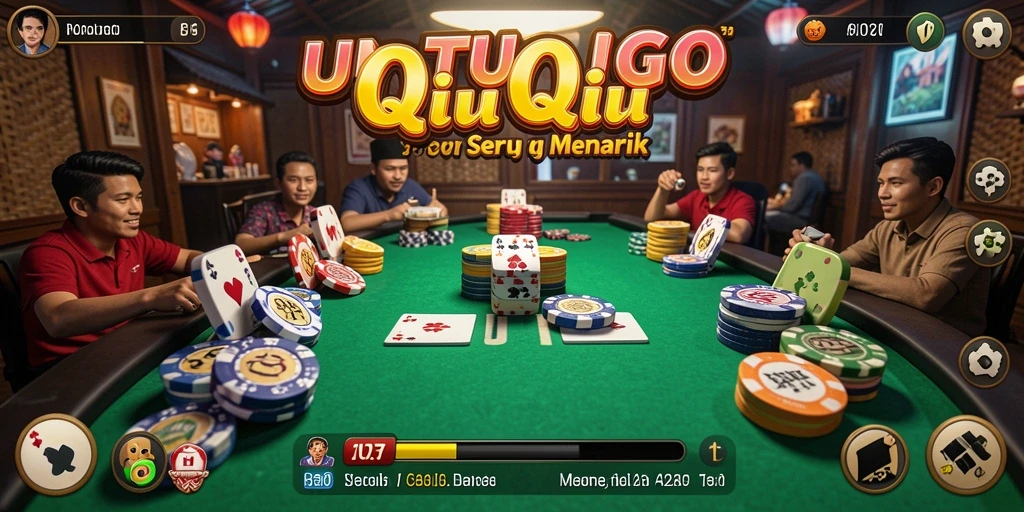 Screenshot UNTUNGGO menampilkan gameplay atraktif QiuQiu.